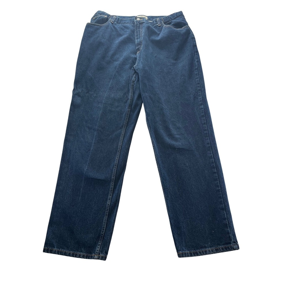 LL Bean Womens Relaxed Fit Dark Wash Denim Jeans Size‎ 20 M T